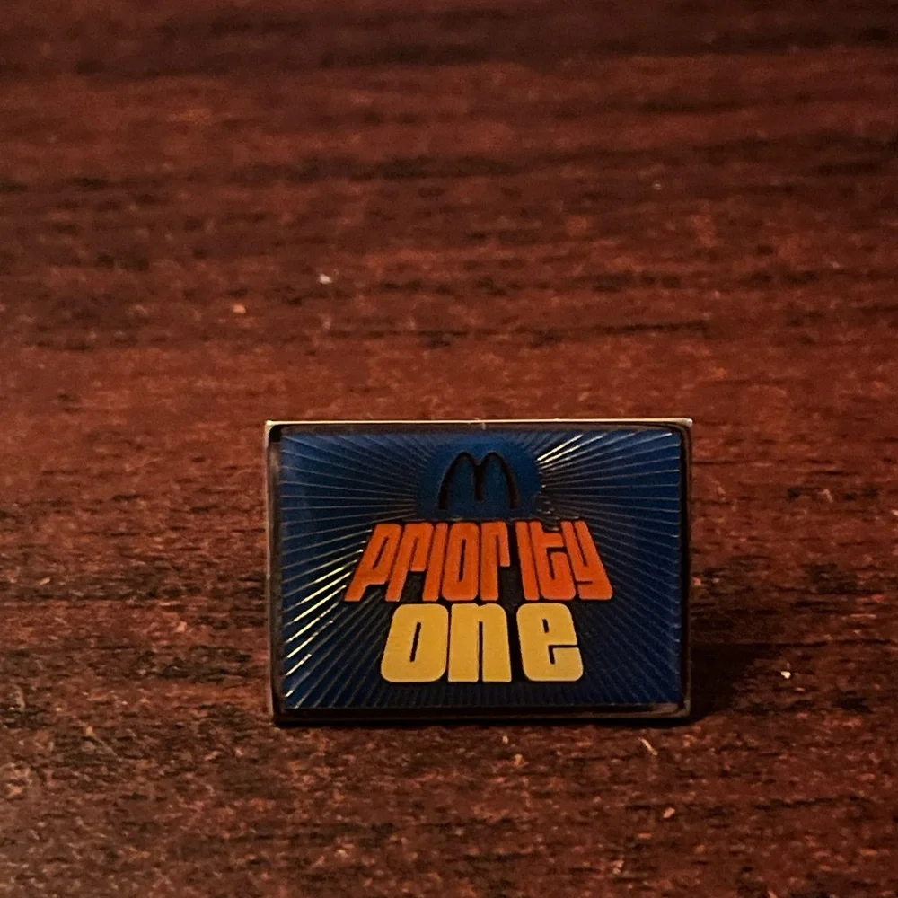 Vintage McDonald’s Priority One Employee Lapel Hat‎ Pin